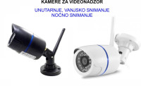 komplet 2 kamere za videonadzor, vanjsko i unutarnje i noćno snimanje