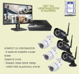 komplet za videonadzor: 6 KAMERA, SNIMAČ, HDD  (sve u cijeni)