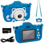 3MP dječja kamera LCD SD FULL HD plava + torbica i remen