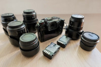 Panasonic G9 + Leica 8-18 + Olympus 12-40 + Lumix 35-100 + 14-140 + 50