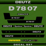 Zamjenske naljepnice za traktor Deutz D 78 07 Synchron