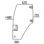 Staklo vrata Case: JX 55, JX 60, JX 65, JX 80, JX 90