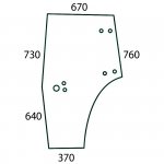 Staklo vrata Deutz Fahr: Agroplus 60, 70, 75, 80, 85, 95, 90, 95, 100