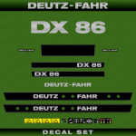 Zamjenske naljepnice za traktor Deutz Fahr DX 86