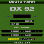 Zamjenske naljepnice za traktor Deutz Fahr DX 92