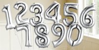 Baloni brojevi za proslave rođendana, godišnjica... srebrna boja