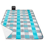 Deka za piknik 200 x 200 cm karirano plavo bijela
