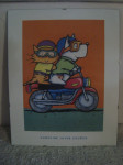 Ikea raritetna dječja slika medeki na motoru