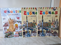 Edukativne slikovnice Hrvatska i Zagreb na eng i njem, novo