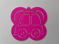 Plastična šablona za crtanje autića - 0,30 €