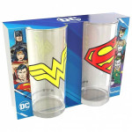 Set od 2 čaše za piće dječji junaci-Superman,Batman,Joker,Harley Quinn