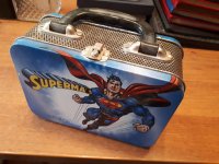 Stara školska limena kutija za užinu, doručak..... - Superman