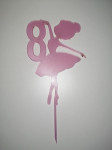 Topper balerina 8 roza za rođendan
