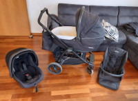 Peg Perego 3u1 dječja kolica 80€ + poklon nepropusna zaštita od kiše
