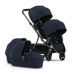 REDSBABY NUVO 2 Twin dječja kolica za blizance 2u1, Midnight Blue