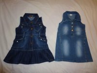 Dječje jeans haljine, dvije:  L-L i  PERFEKT KID fasion