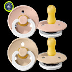 BIBS Colour dude (okrugle) - Blush GLOW/Vanilla GLOW (vel.2)