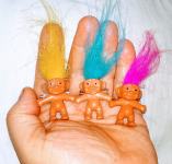Troll - Trol - gumene figurice -  retro -   set 3 kom