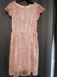 Dječja haljina sa šljokicama broj 140