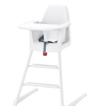 IKEA LANGUR dječja stolica/hranilica s pladnjem - bijela
