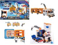 DHL" TOBOT V STATION EQUIPPED WITH TOBOT VEHICLE TRAILER PLAYSET