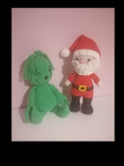 Djed Mraz i Grinch - heklane igračke pamuk