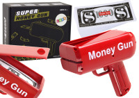 Money Gun pištolj za izbacivanje novčanica crveni