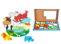 Montessori puzzle igra ravnoteže safari životinje