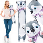 Plišani nosač cilindra i jastuka 70 cm štene sivo