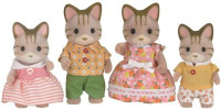 Sylvanian Families - Striped Cat Family (5180) (N)