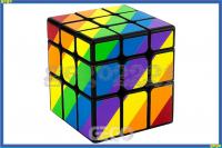 Rubikova kocka - YongJun Rainbow 3x3x3 - Crna Osnova