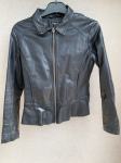 Crna jakna za djevojčice od umjetne kože (cm 128-134)