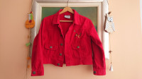 Crvena traper jakna za curice br. 110