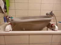 Kadica za kupanje, s nastavcima za postavljanje na kadu - čuva leđa!