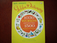 Dječja knjiga,riječnik engleskih riječi "My first Golden Dictionary"