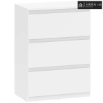 Komoda s 3 ladice, moderni namještaj za spavaću sobu, bijela