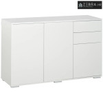 Komoda, ladica, 2 ladice, push-click, 117 cm x 36 cm x 74 cm, bijela