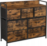 Komoda s ladicama, rustikalno smeđa 98 x 28,5 x 85 cm