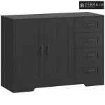 Komoda, moderni stil, 4 ladice, 1 ormarić, 105 x 40 x 76 cm, crna
