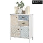 Komoda, shabby chic stil, 2 ladice, 3 pretinca za ormar, borovina, 68x