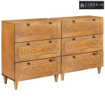 Kreveta 2 pcs Smeđa 60 x 33 x 75 cm masivno drvo manga