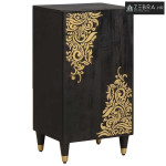 Kreveta s policom Crna 40 x 33 x 75 cm Čvrsto drvo manga