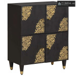 Kreveta s policom Crna 60 x 33 x 75 cm Čvrsto drvo manga