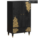 Kuhinjski ormarić s ladicama Crna 60 x 33 x 100 cm Čvrsto drvo manga