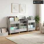 Set medijskih polica 3 kom. Betonska siva 212 x 46 x 112 cm - Betonska