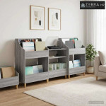 Set medijskih polica 3 kom. Siva Sonoma 212 x 46 x 112 cm - Siva Sonom