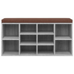 vidaXL Klupa za cipele boja sivog hrasta 103x30x48cm（342613）