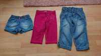 Kratke hlače i trifrtalj hlačice za djevojčice 116 122, lot