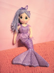 Nova plišana lutka Sirena, 45 cm - lila