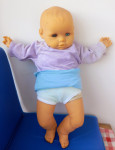 VELIKA VINTAGE LUTKA ĆELAVICA 60 CM – STAKLENE POMIČNE OČI